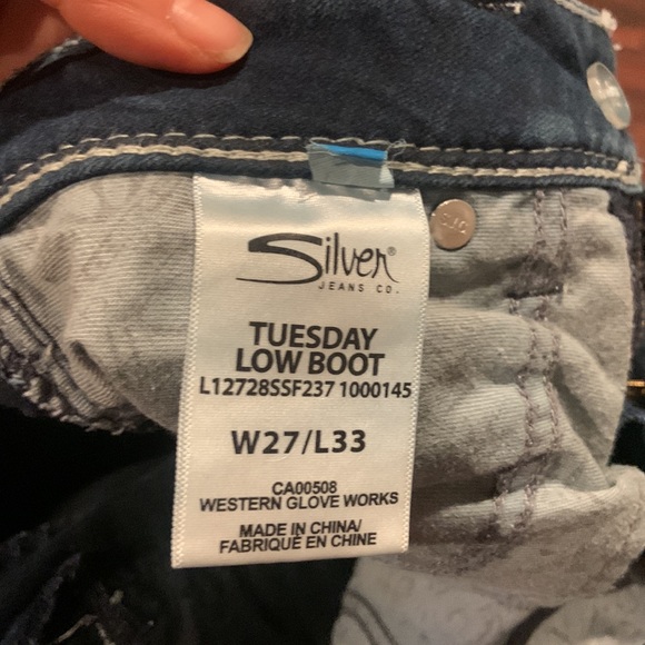 Silvers jeans Tuesday low boot W27/L33 - Picture 7 of 7